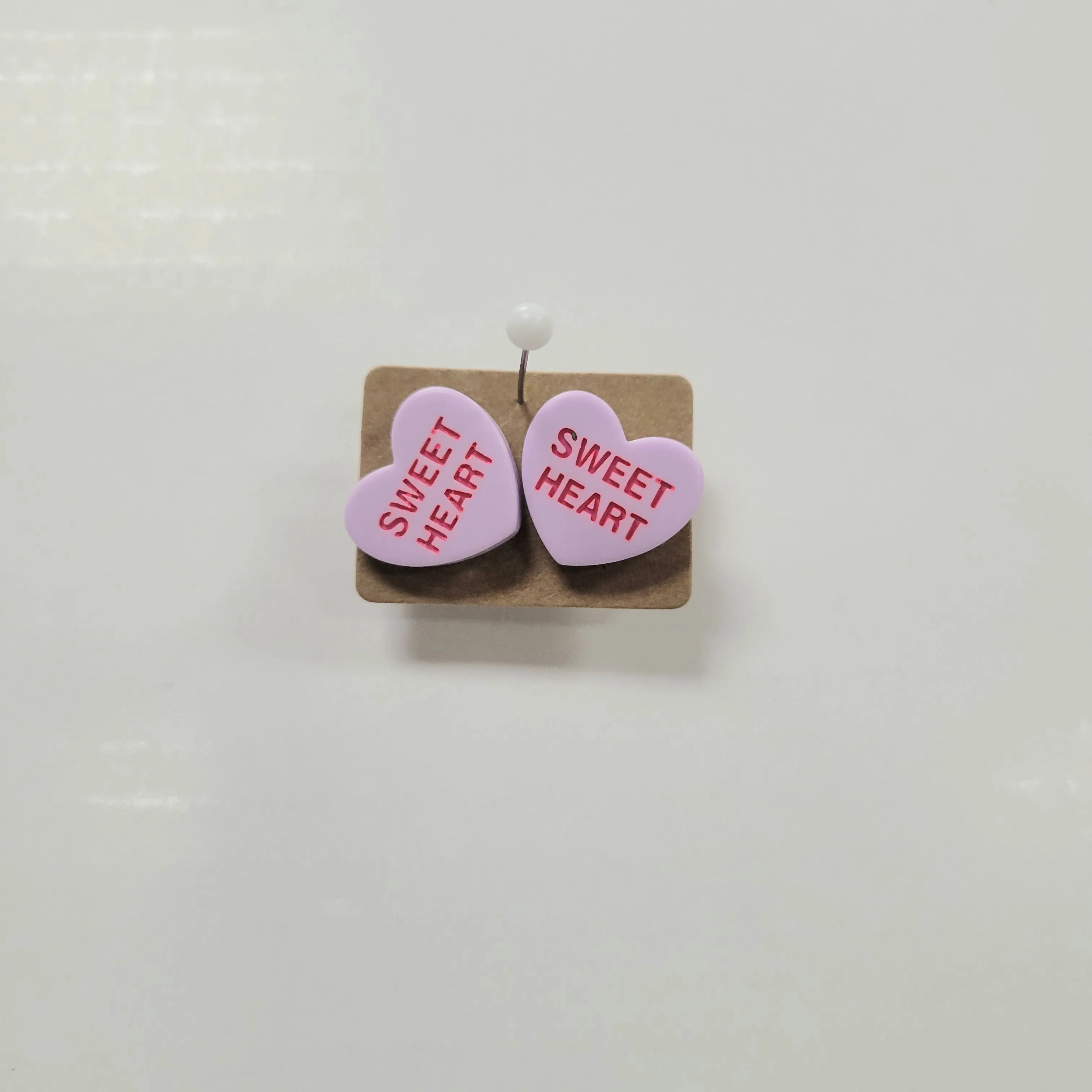 Conversation Heart Stud Earrings