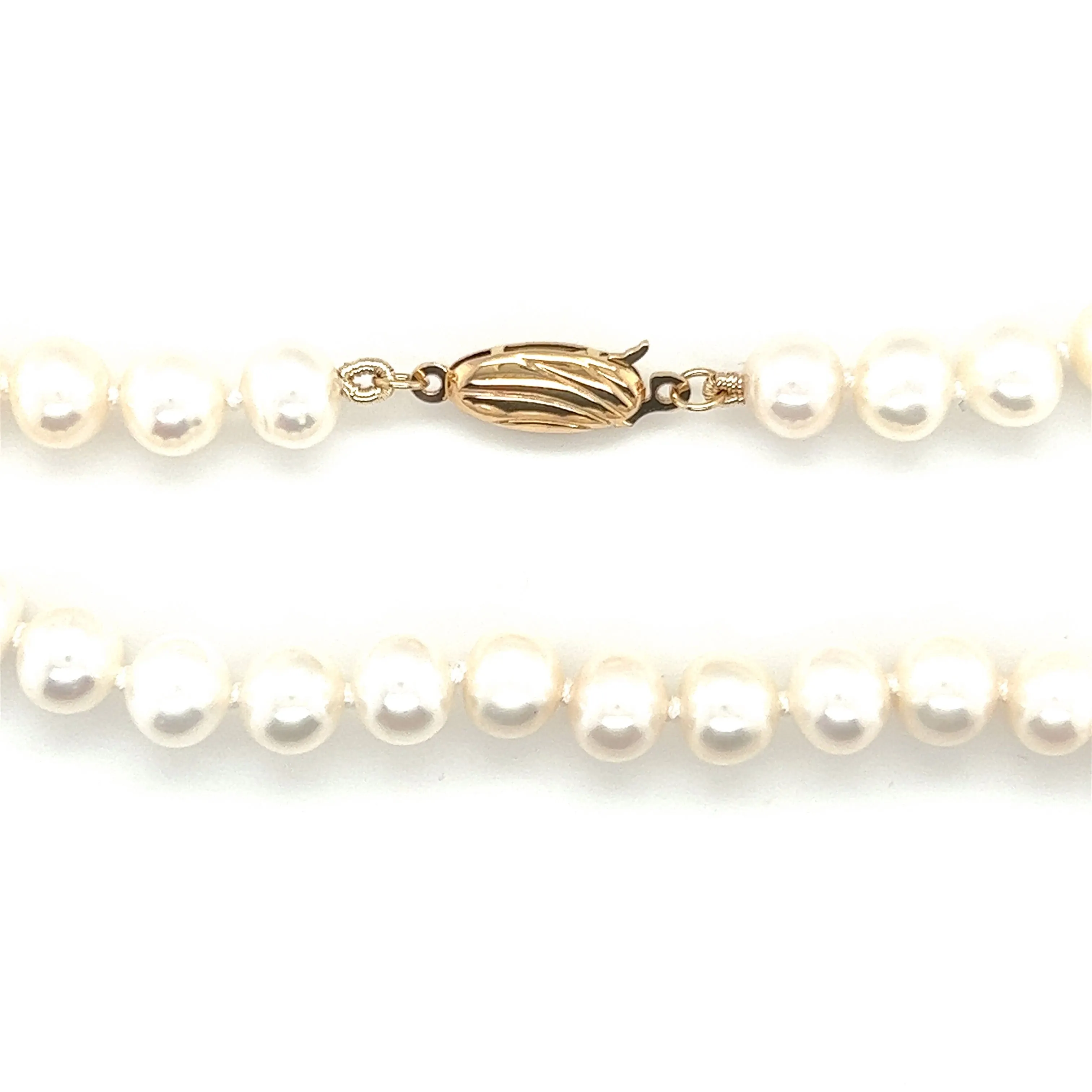 Cultured Freshwater Pearl Necklace with 14K Yellow Gold Clasp