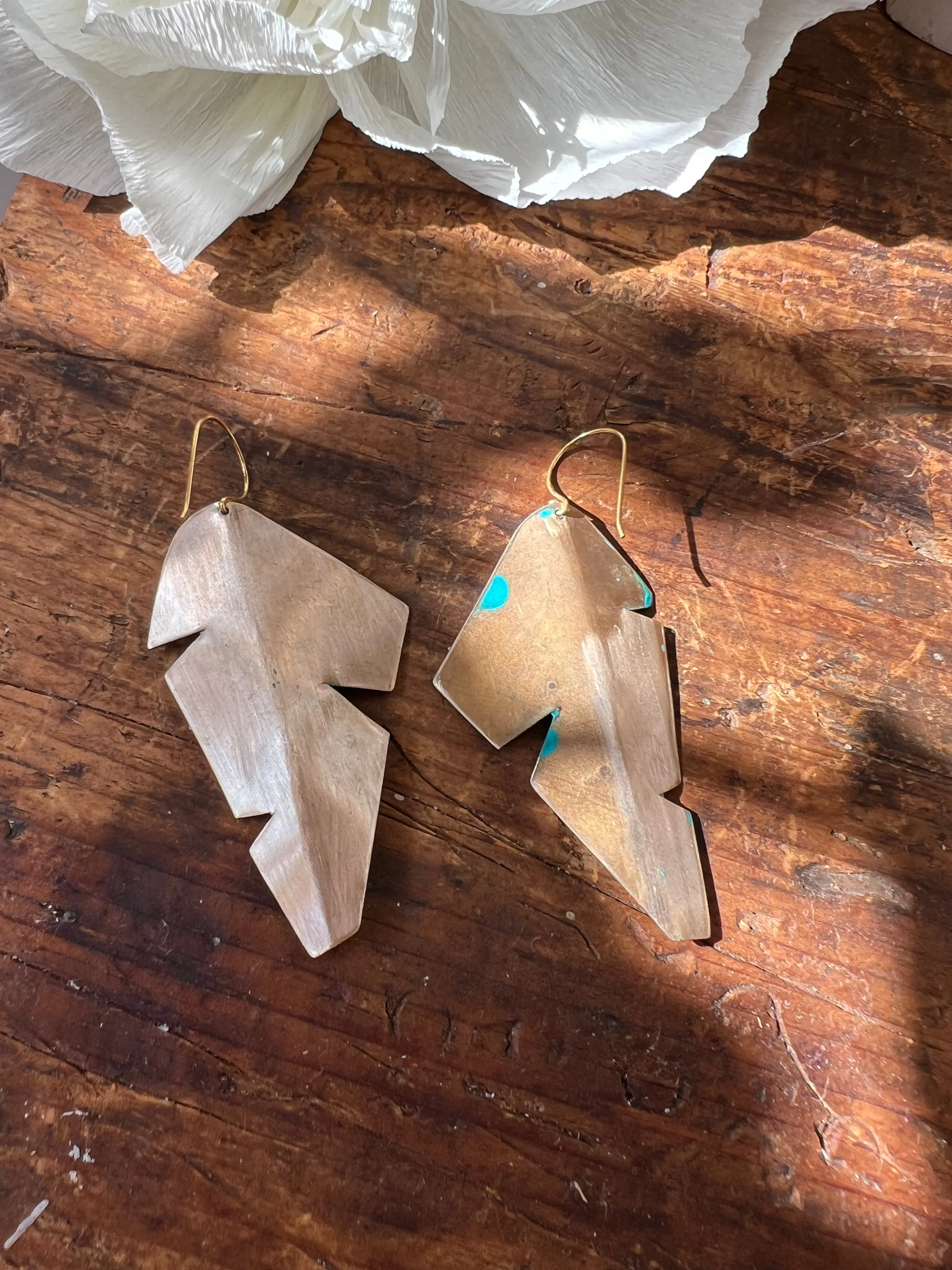 Dennis Higgins Blue Patina Earrings