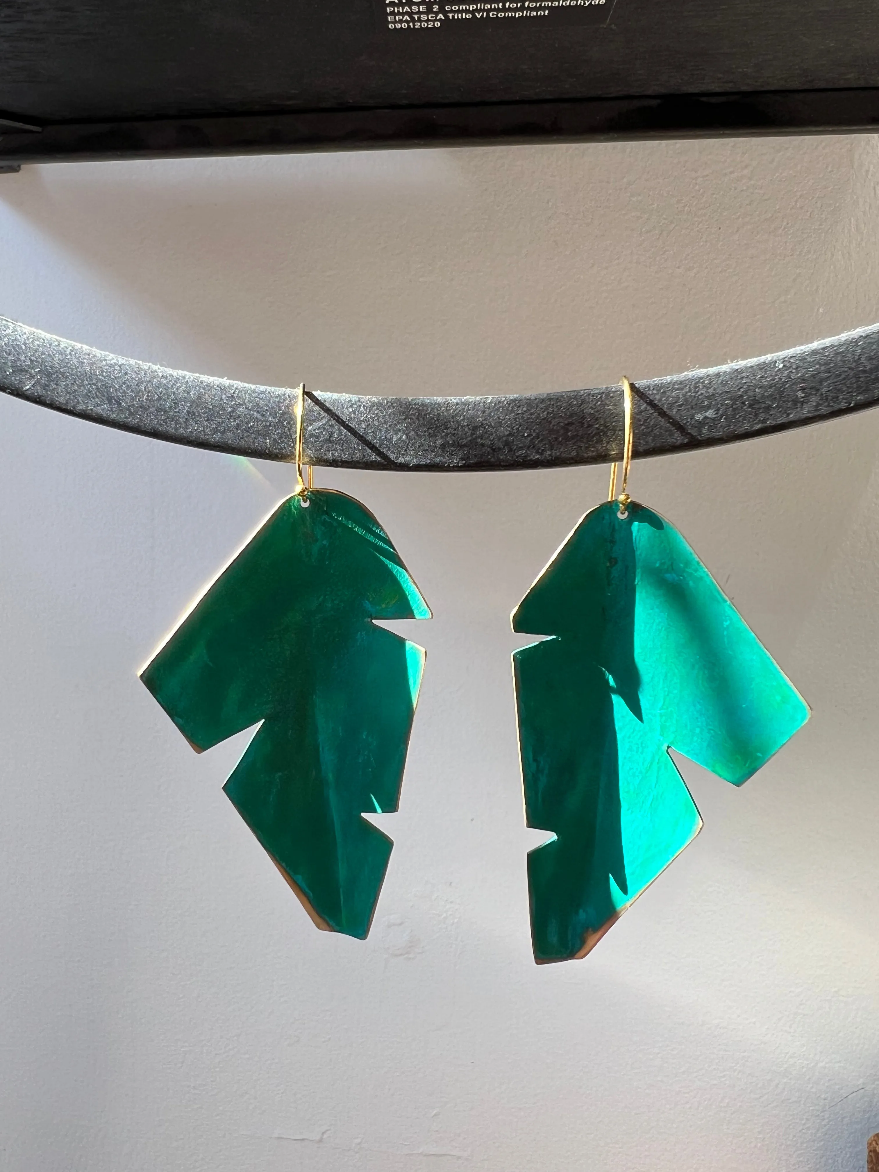 Dennis Higgins Blue Patina Earrings