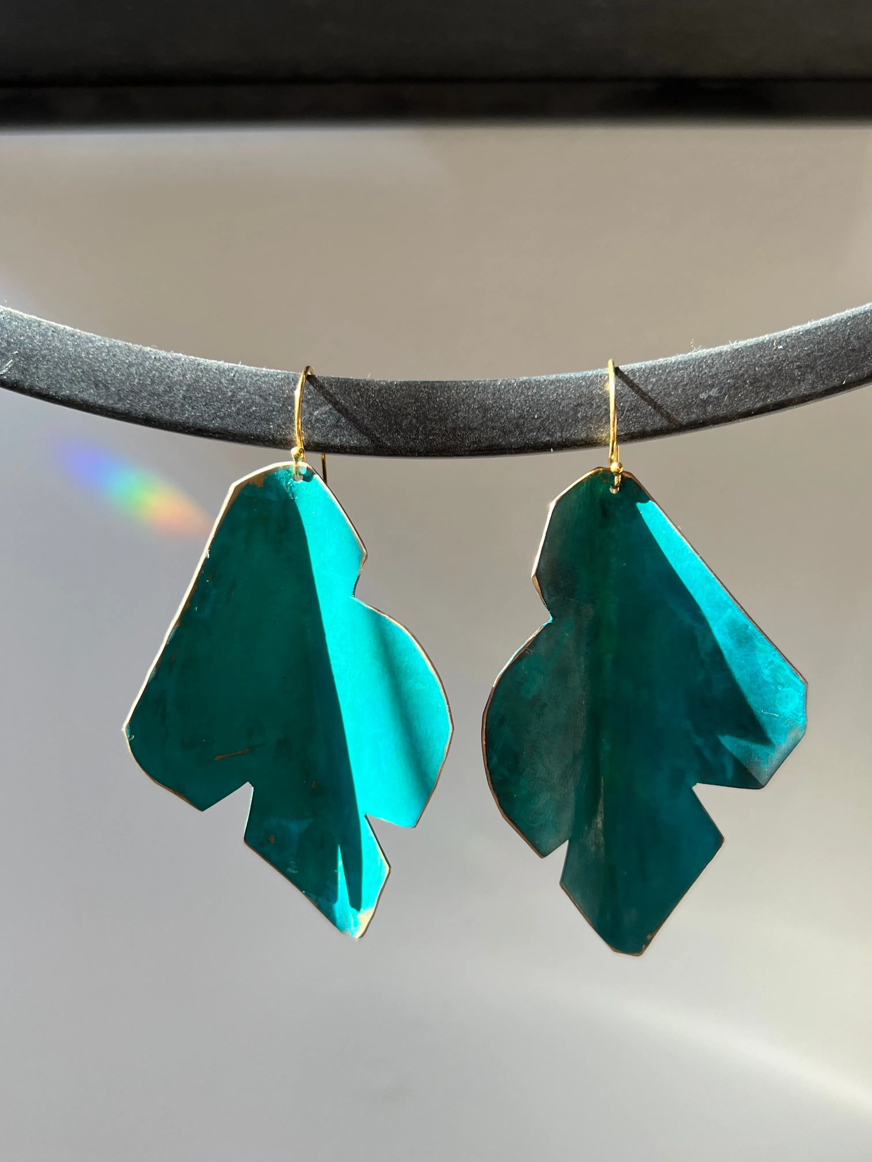 Dennis Higgins Blue Patina Earrings