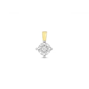 Diamond Jewellery 9K Gold Pendant with 0.75ct CZ Stone PD142