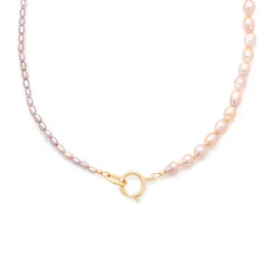 Dual Pink Pearl Necklace | Pearl