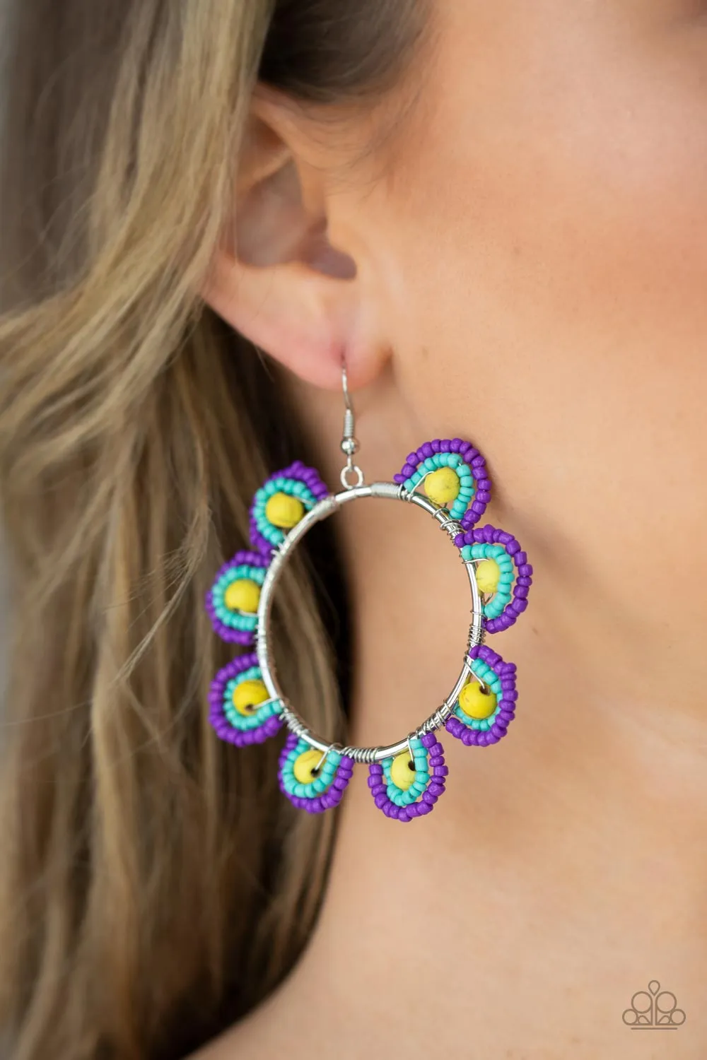 Earrings Groovy Gardens - Yellow E2289