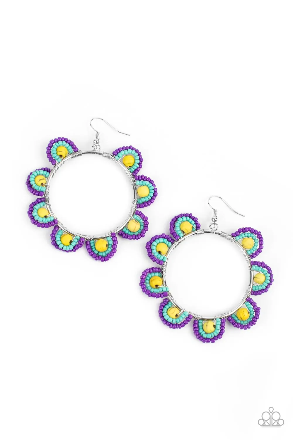 Earrings Groovy Gardens - Yellow E2289