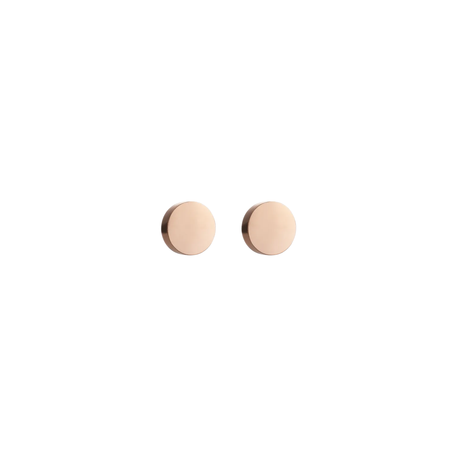 Earrings Round stainless steel rose gold