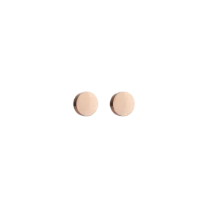 Earrings Round stainless steel rose gold