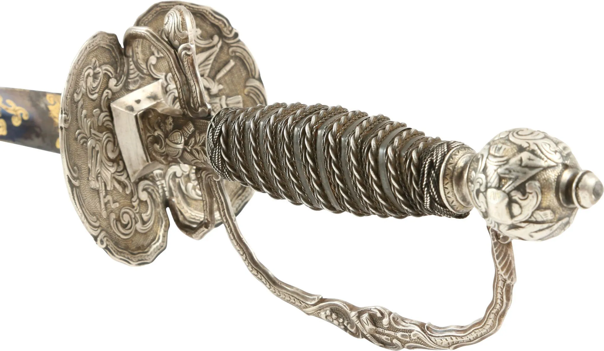 FINE SILVER HILTED FRENCH SMALLSWORD C.1750-60