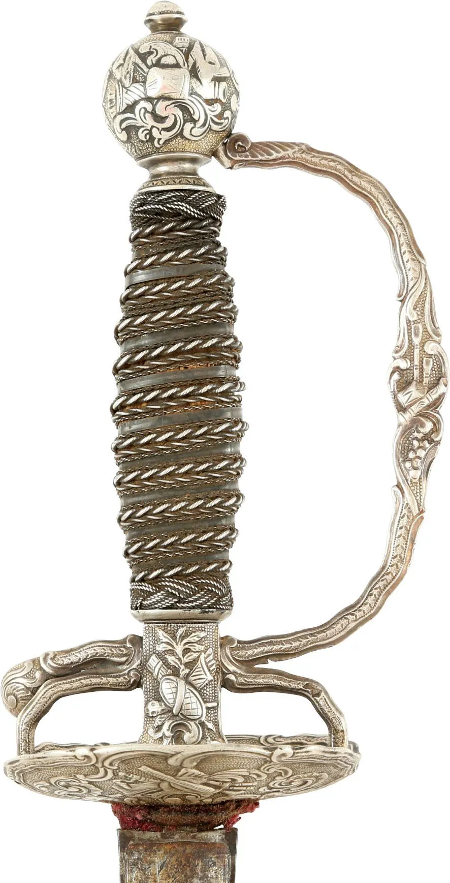 FINE SILVER HILTED FRENCH SMALLSWORD C.1750-60