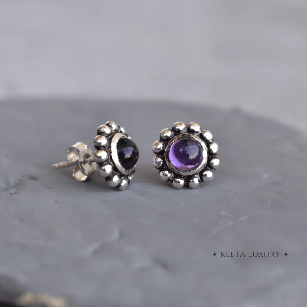 Flower Child - Amethyst Stud