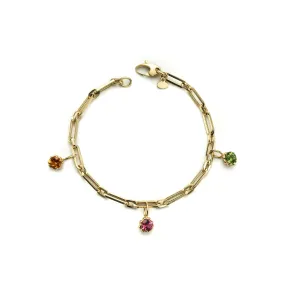 Gemstone Charm Bracelet