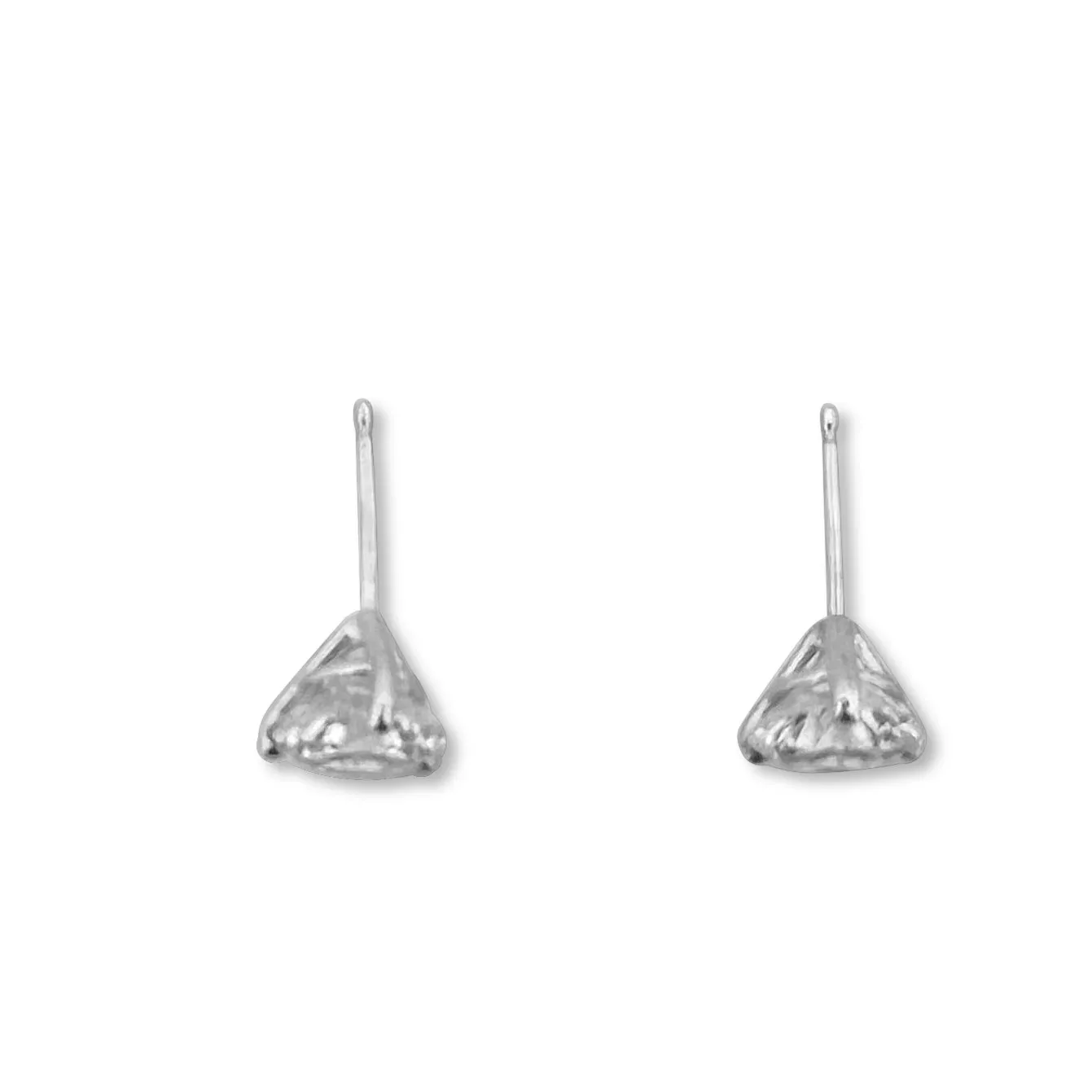 GIA Graded 2.60ctw Round Brilliant Natural Diamond Stud Earrings in 14k White Gold