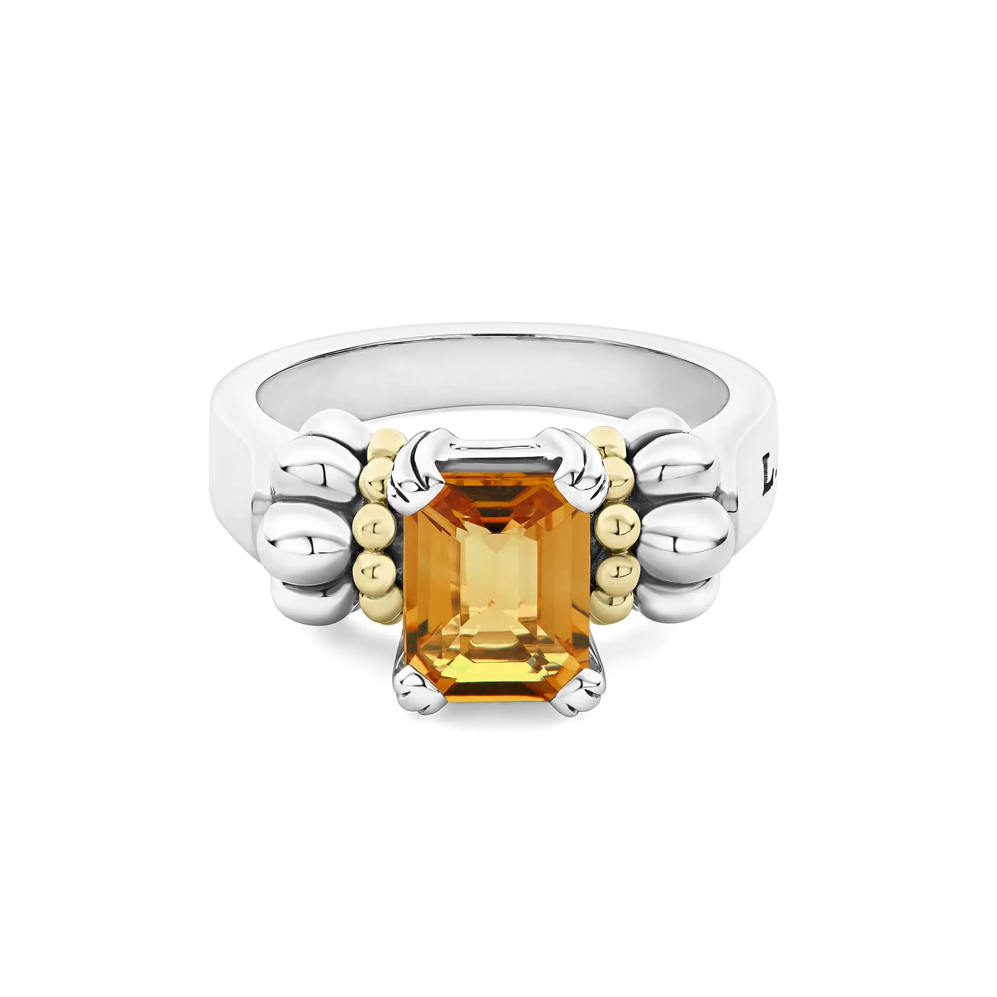 Glacier Small Emerald-Cut Citrine Ring