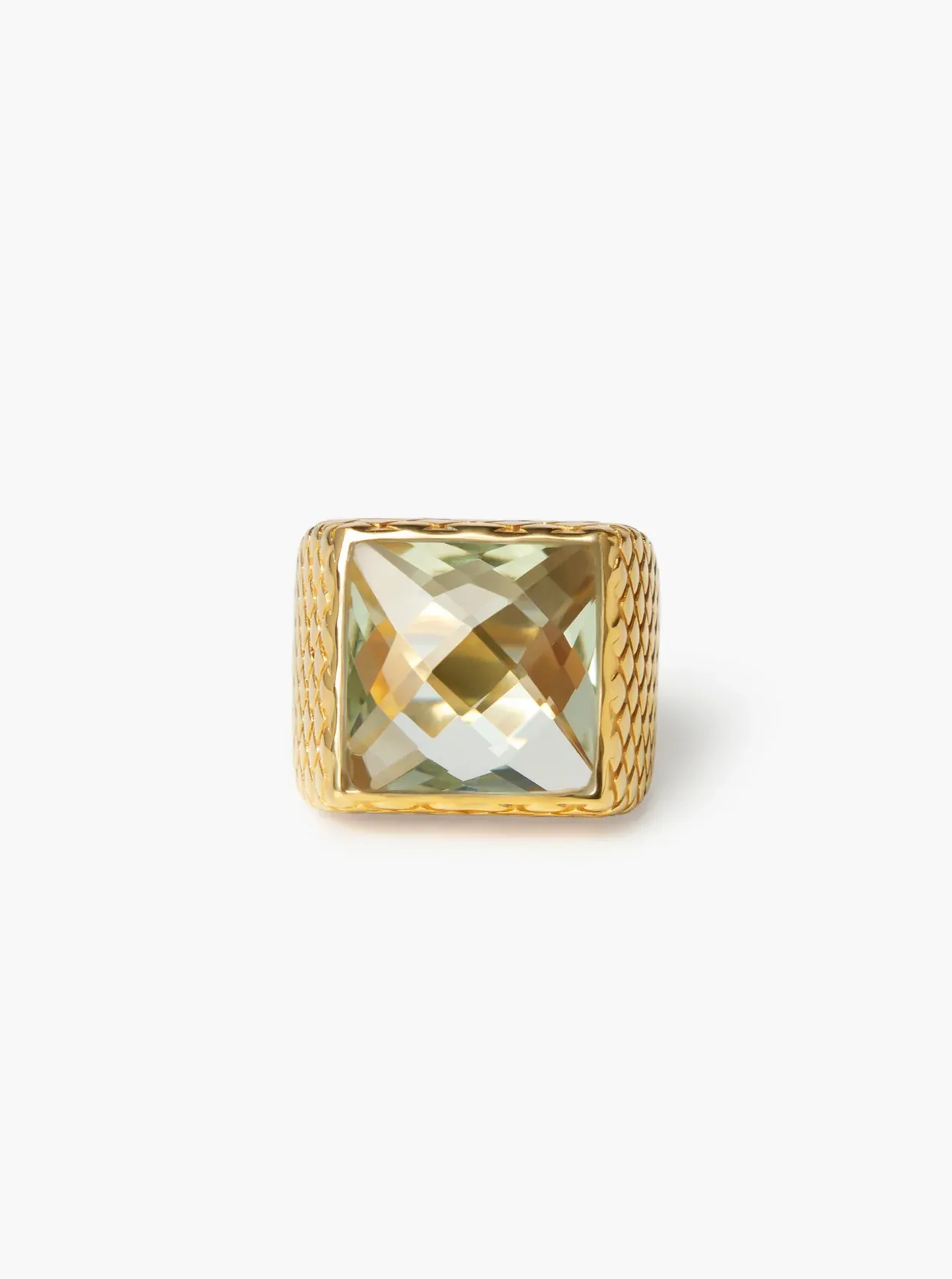 Glimmer Ring - Gold & Green Amethyst