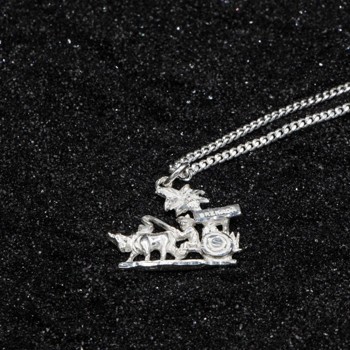 Grenada Bull and Cart Pendant with Chain