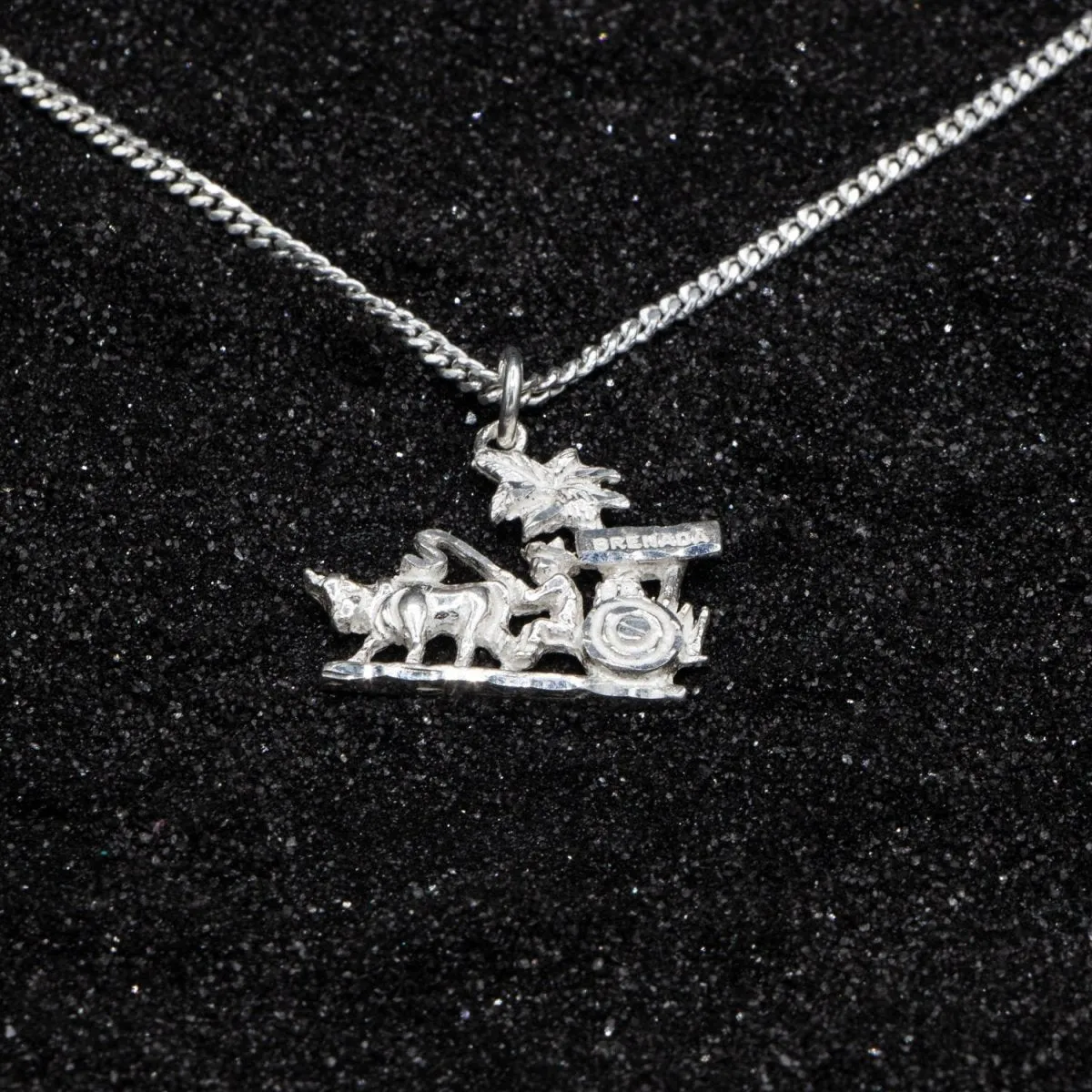 Grenada Bull and Cart Pendant with Chain