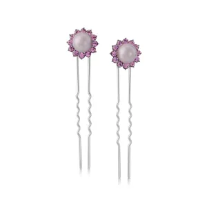 Haze of Amethyst Hair Pins