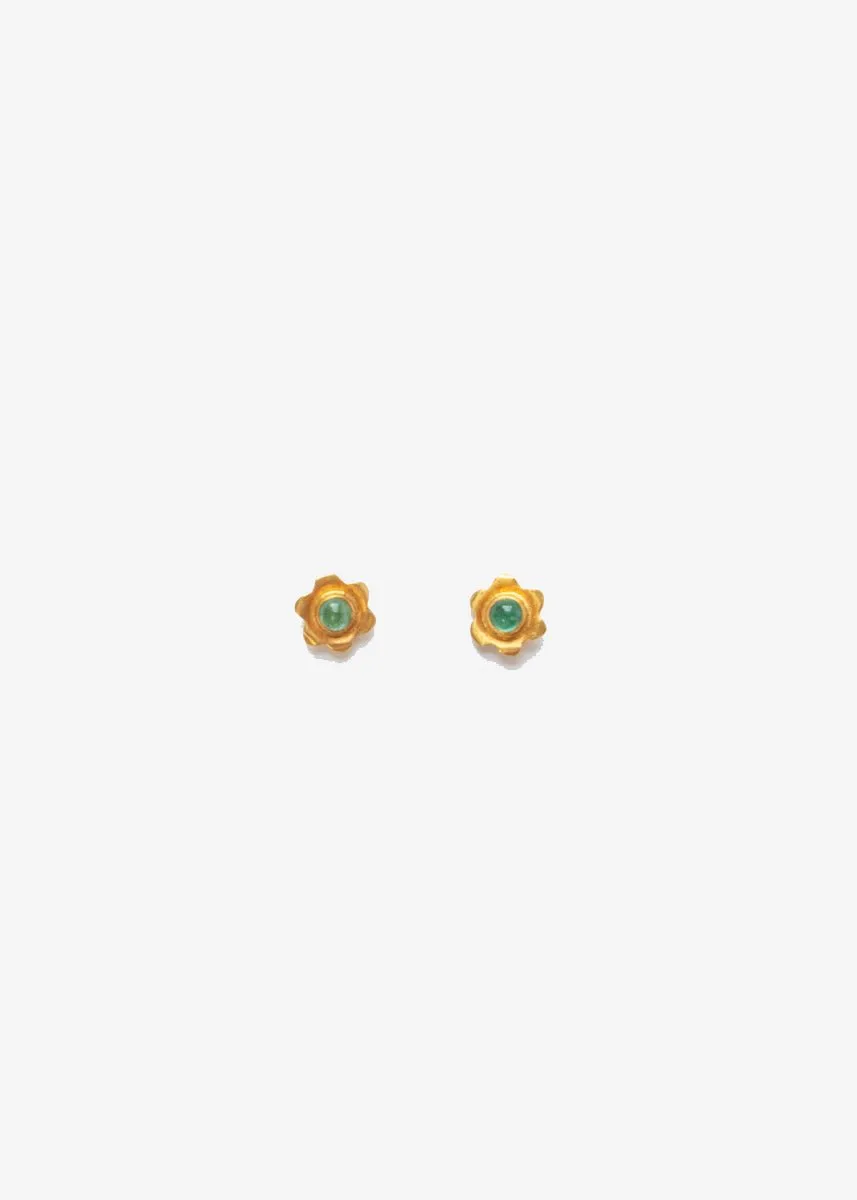 Jaipur Studs #11 - 22Kt Emerald