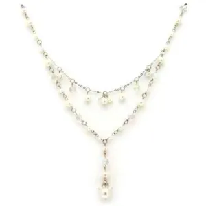 Jessica Pearl and Crystal Necklace