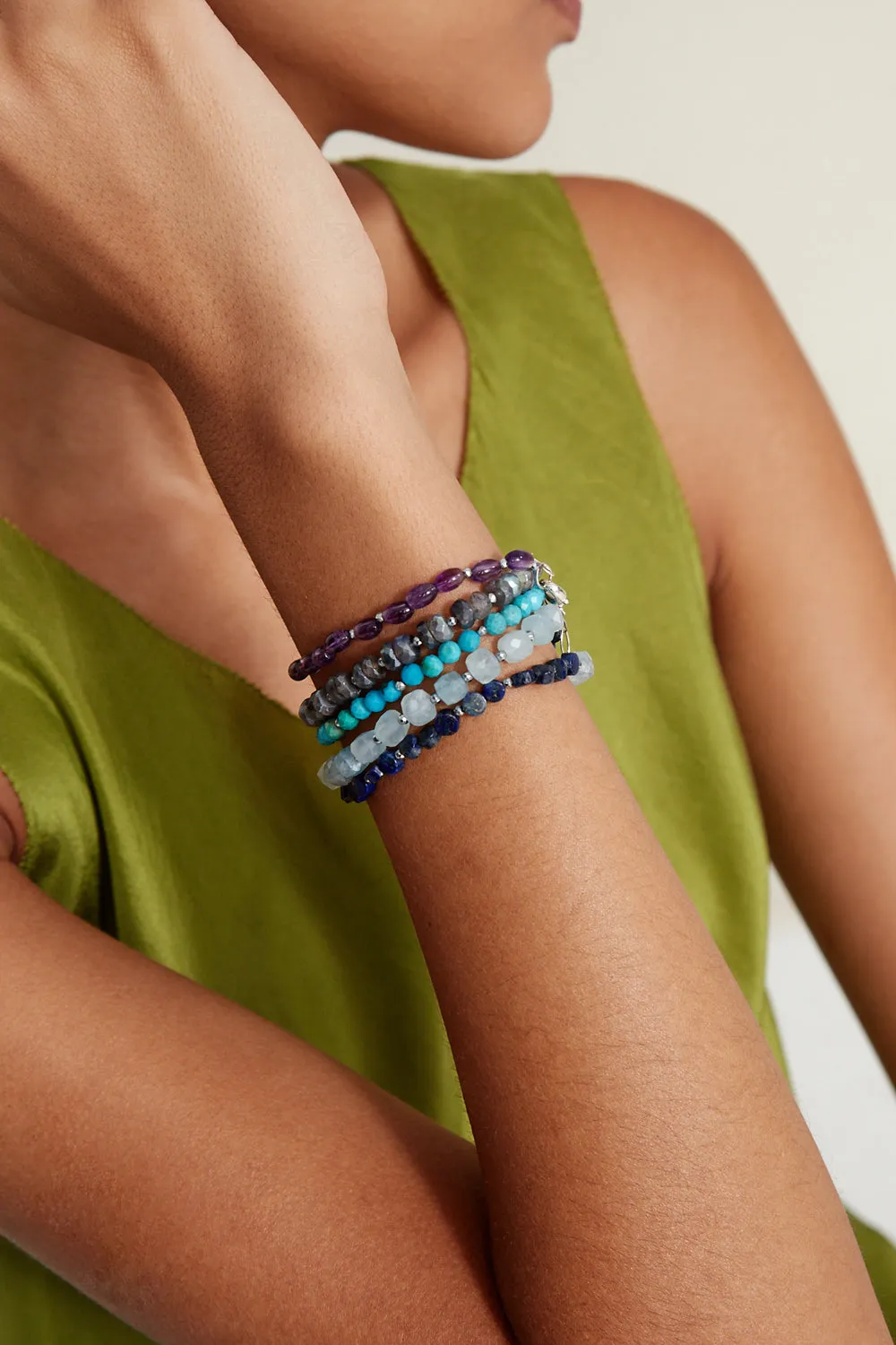 Keyes Naked Wrap Bracelet Purple Mix