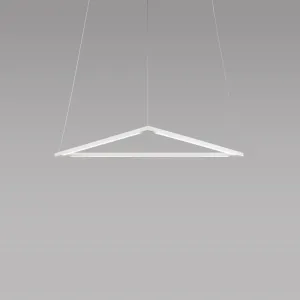 Koncept Inc Z-Bar Pendant Medium Triangle, Soft Warm, Matte White, 26" x 23" ZBP-24-T-SW-MWT-CNP