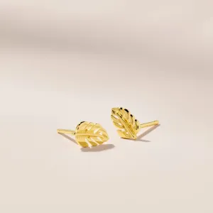 Monstera Leaf Stud Earrings