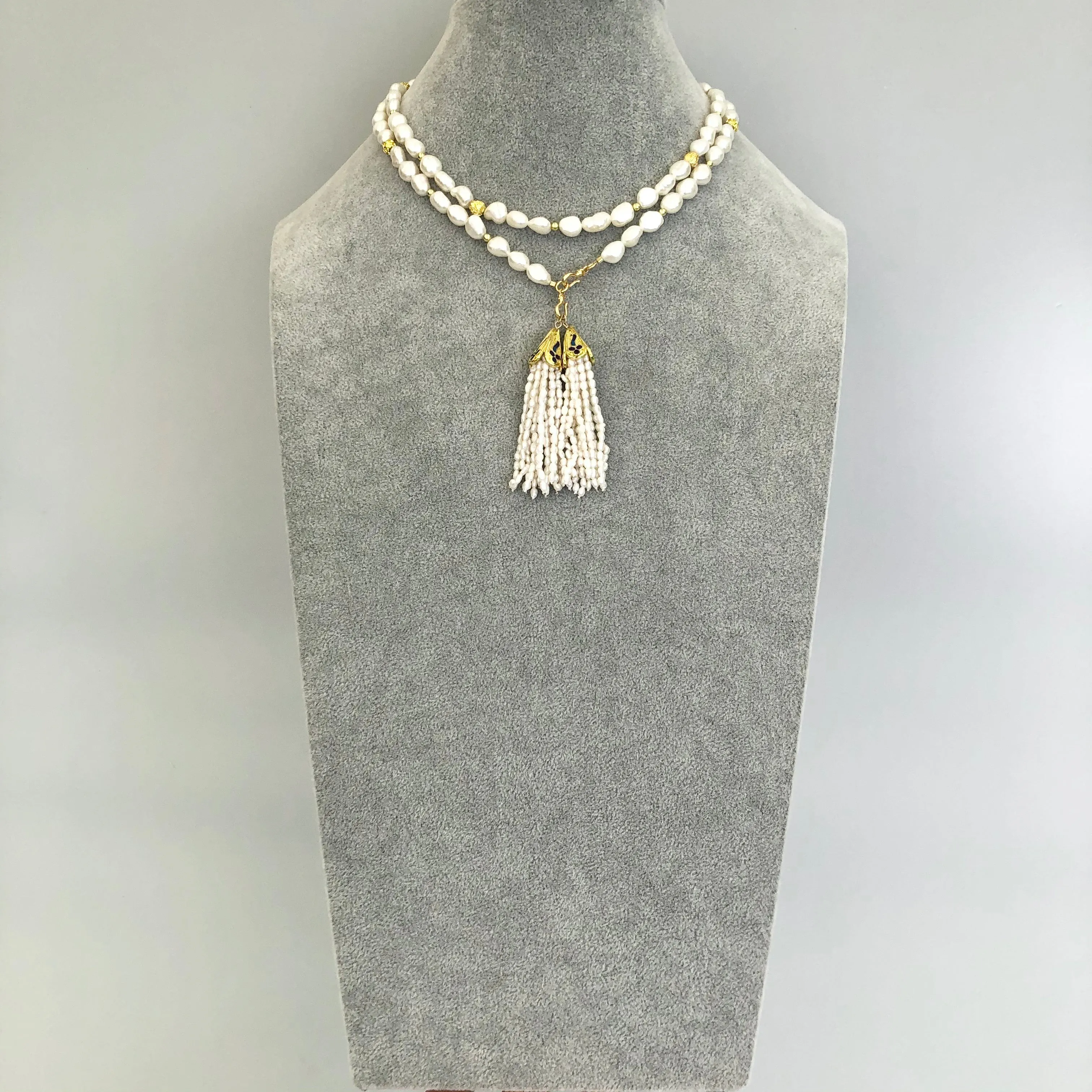 Multi-style Baroque Pearl Lariat Necklace Set