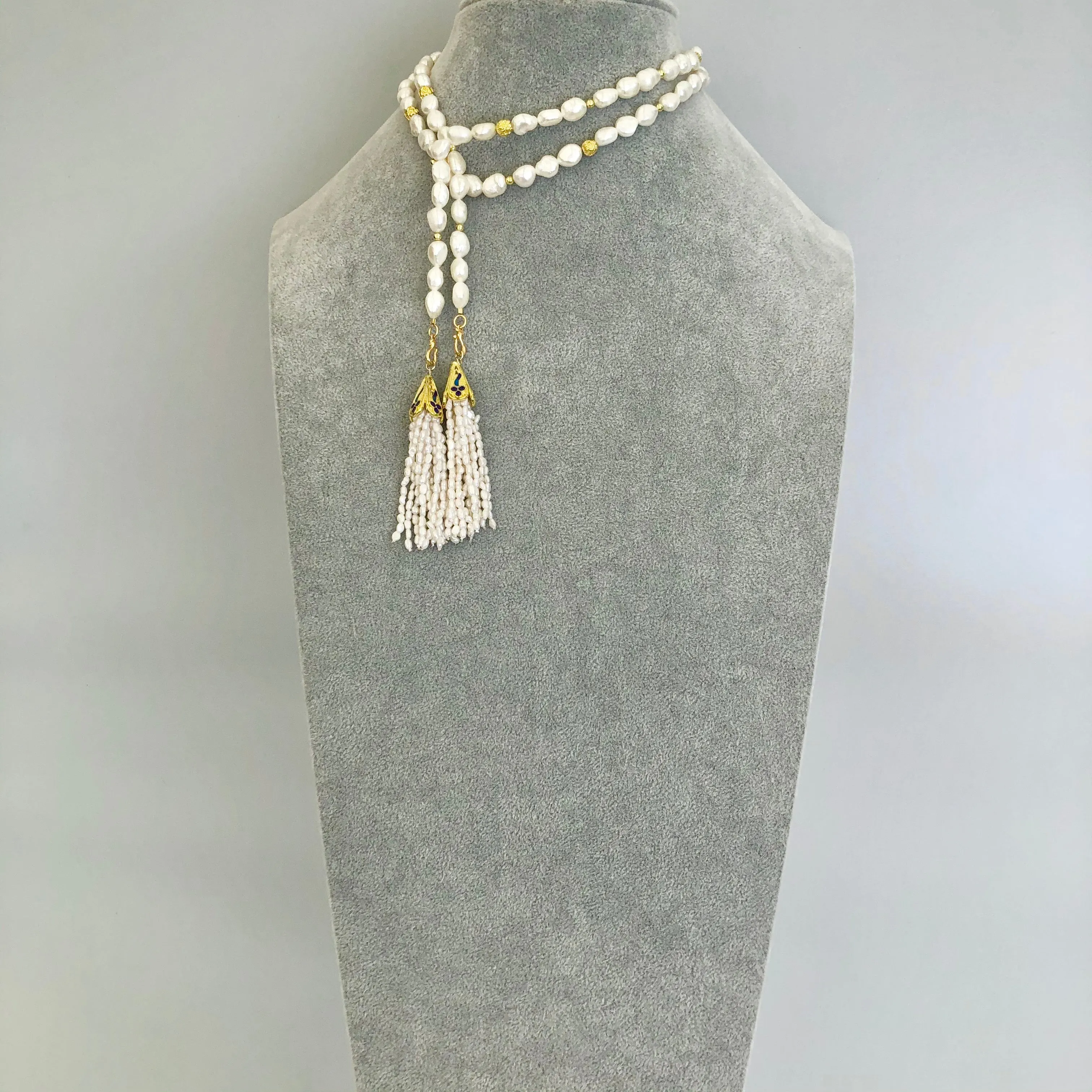 Multi-style Baroque Pearl Lariat Necklace Set