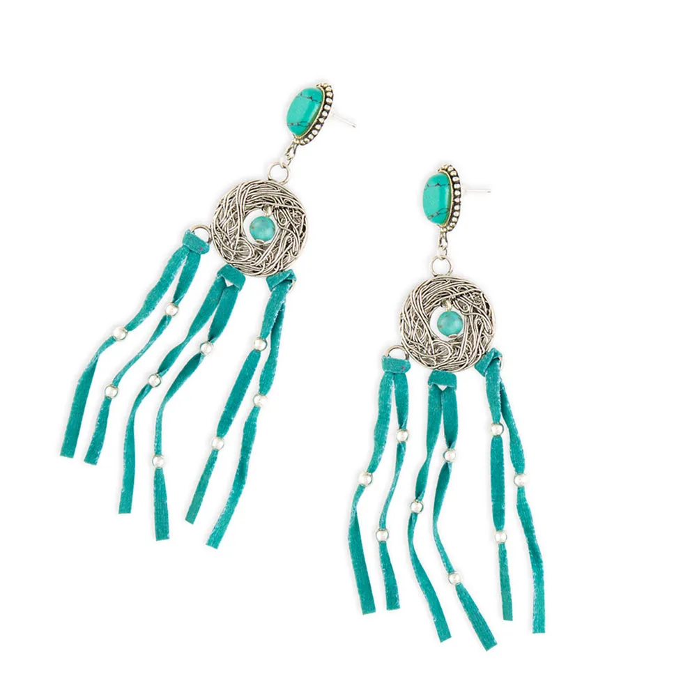 Mystic Charm Fringed Earrings