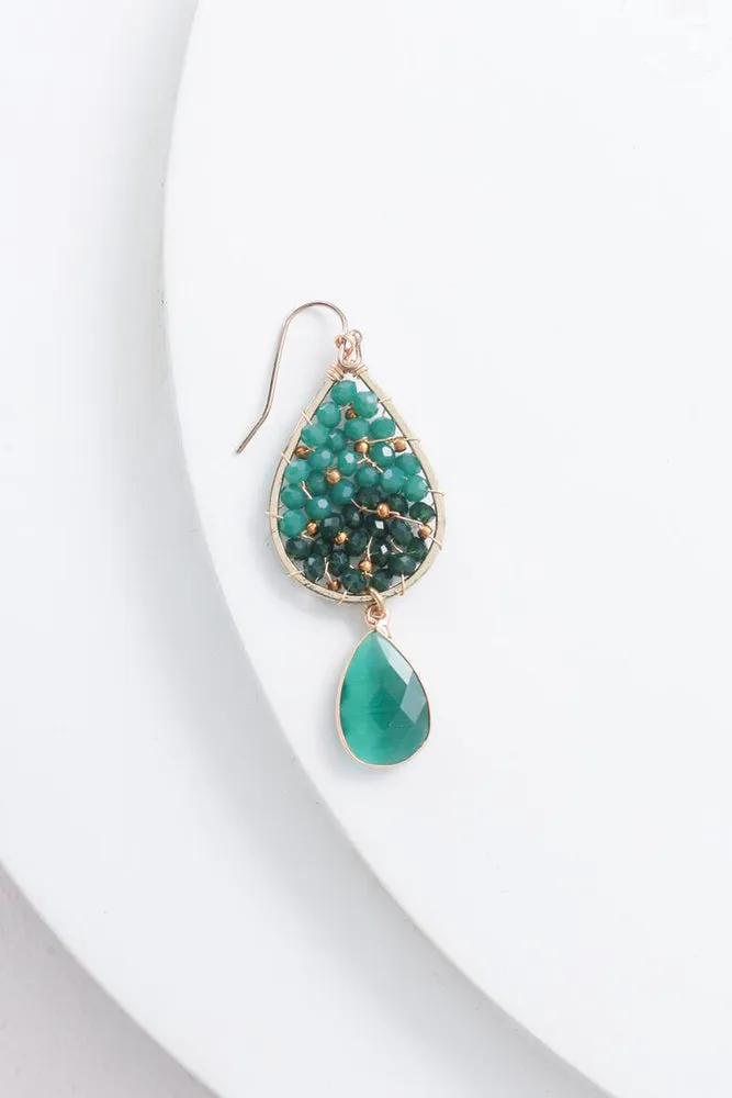 Nakamol Emerald Teardrop Earrings