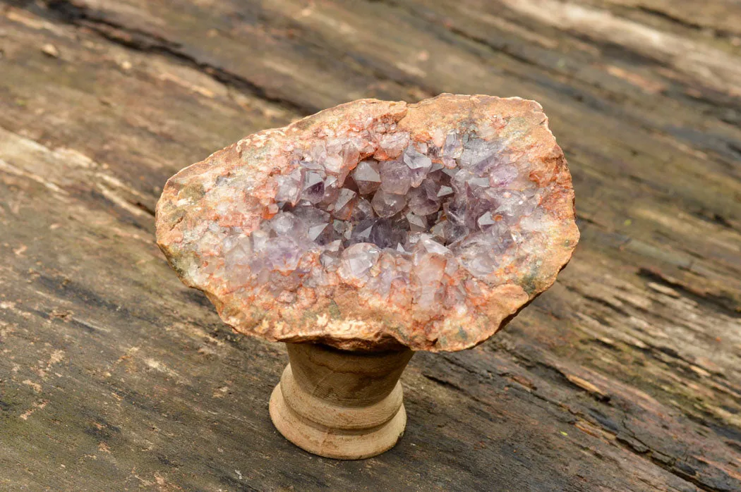 Natural Amethyst & Basalt Geode Specimens x 6 From Zululand, South Africa