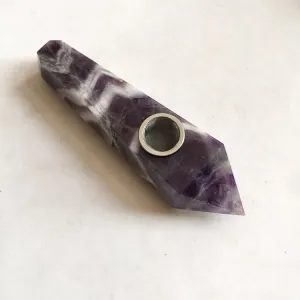 Natural dream amethyst pipe