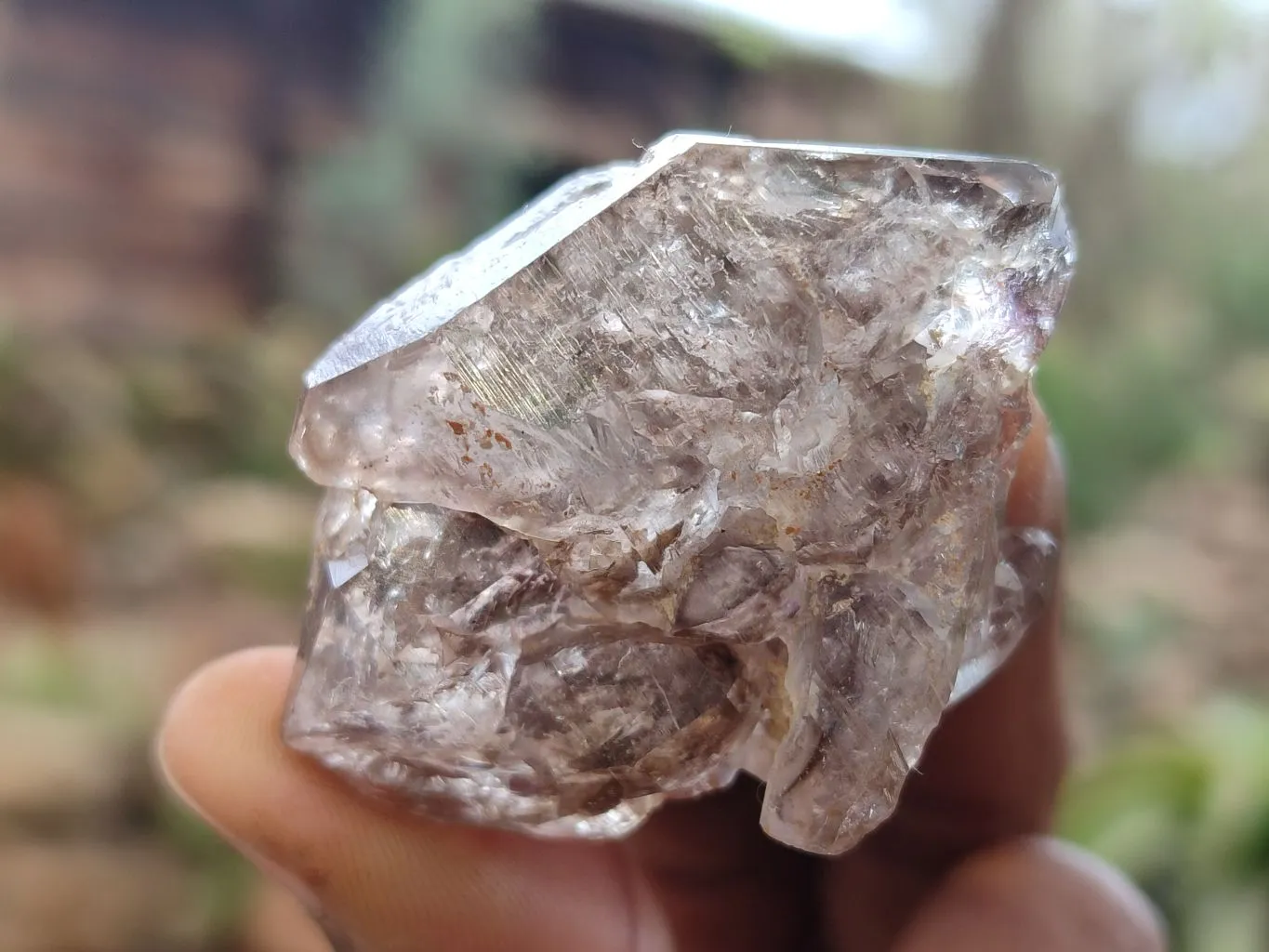 Natural Smokey Chiredzi Amethyst Crystals & Double Terminated Scepters x 12 From Chiredzi, Zimbabwe