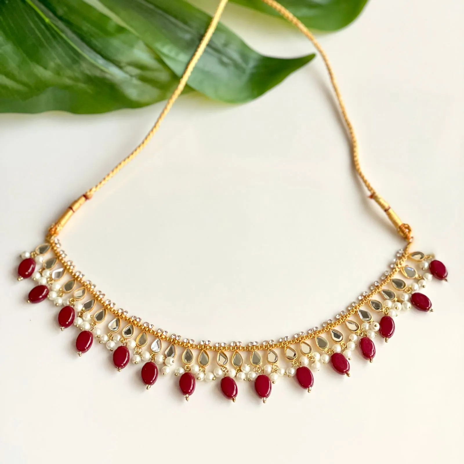 Neelum Necklace (Maroon)