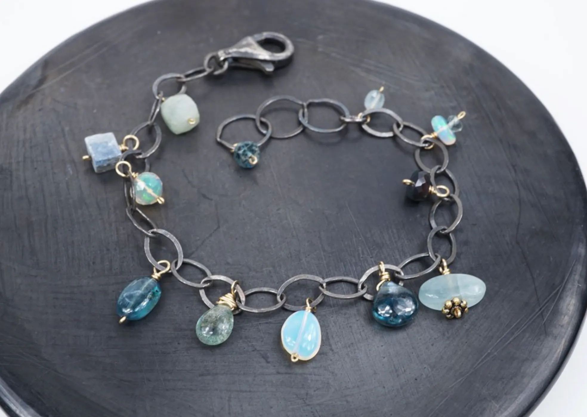 Opal and Aquamarine Bracelet