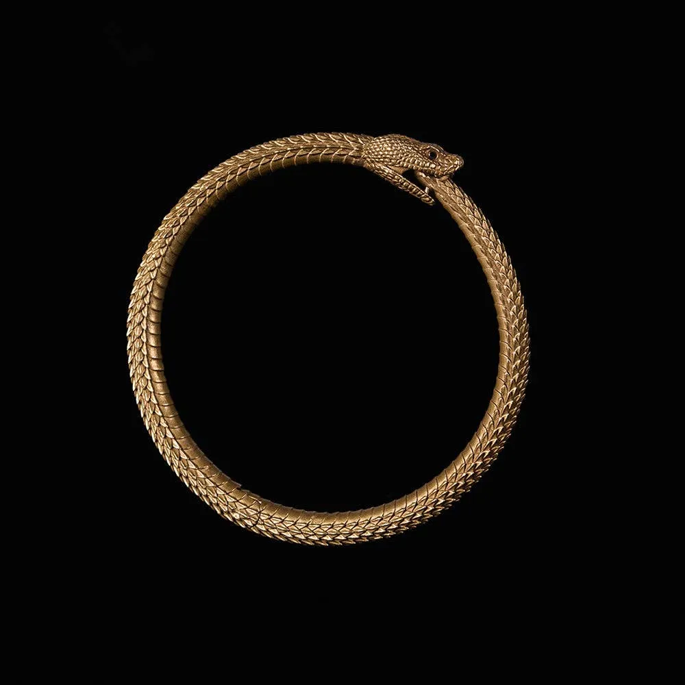 Ouroboros Bracelet: Brass / 2.5"