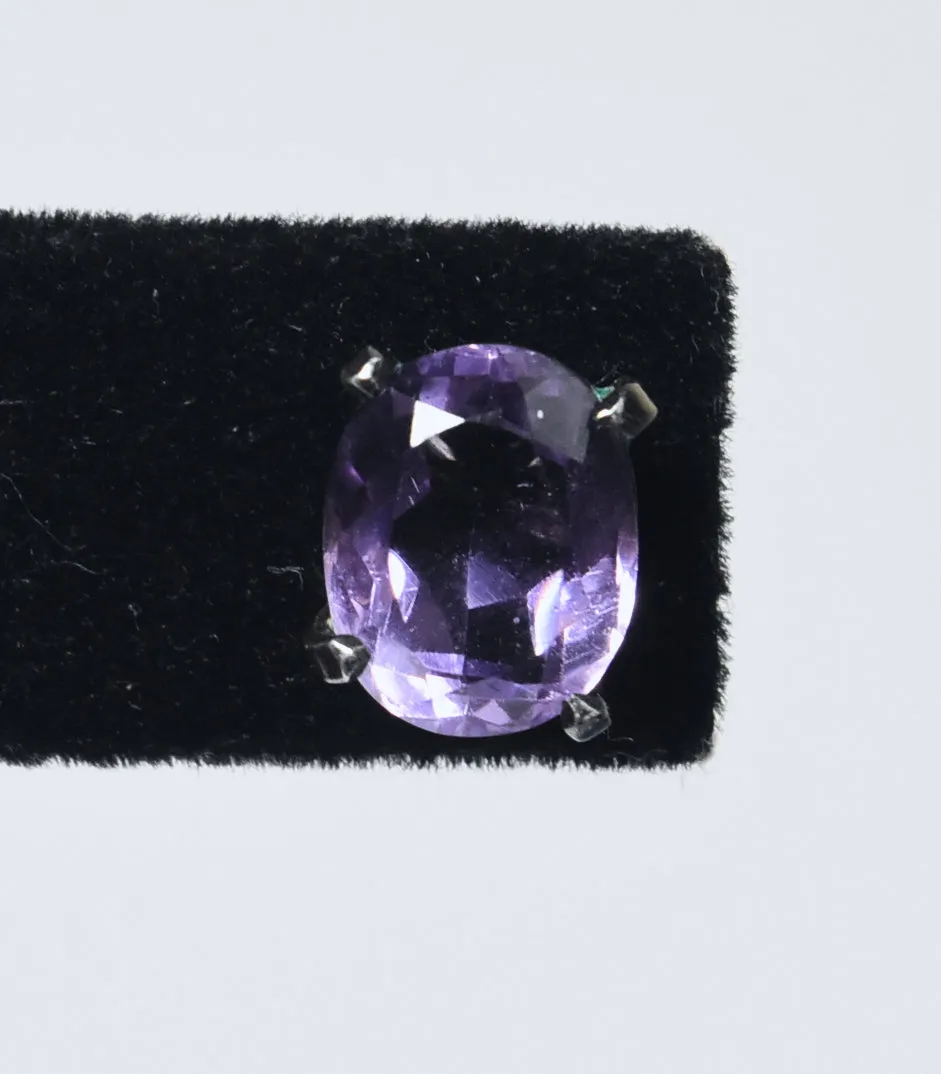 Oval Cut Amethyst Stud Earrings