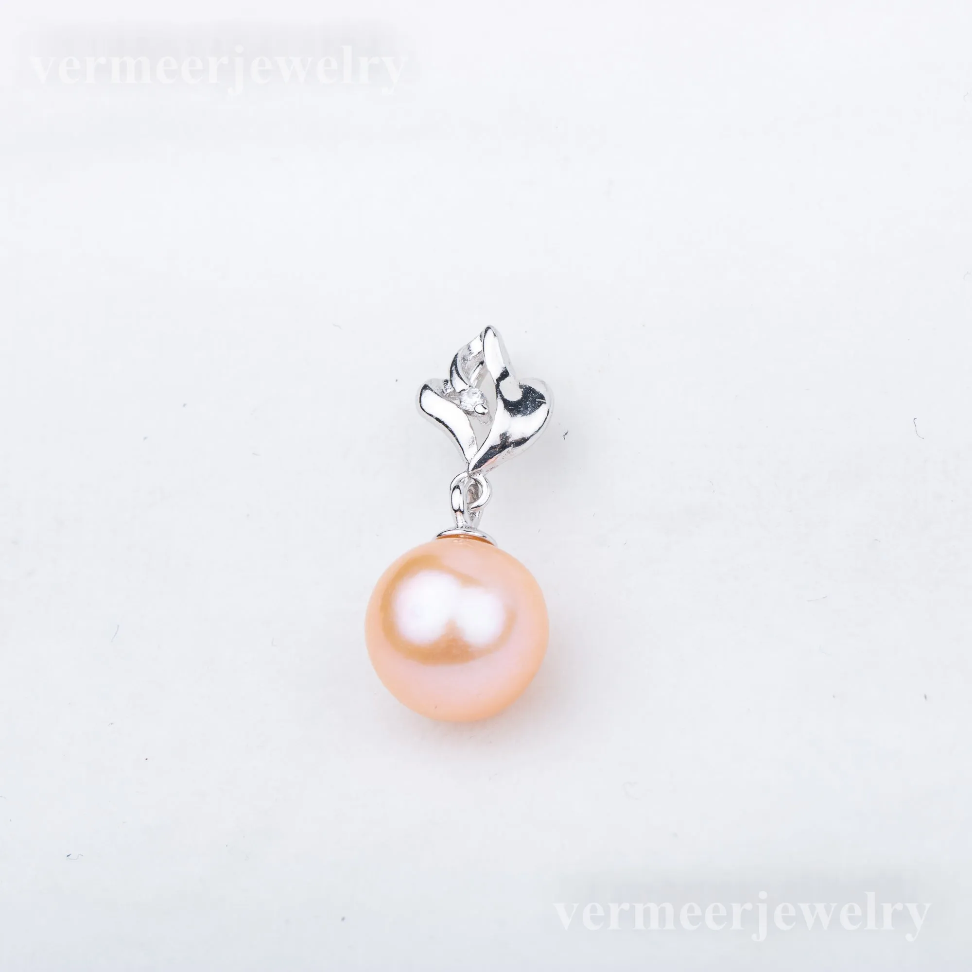 P010845 DIY 7-9mm Natural Freshwater pearl pendant accessory 925 sterling silver engagement jewelry necklace for women