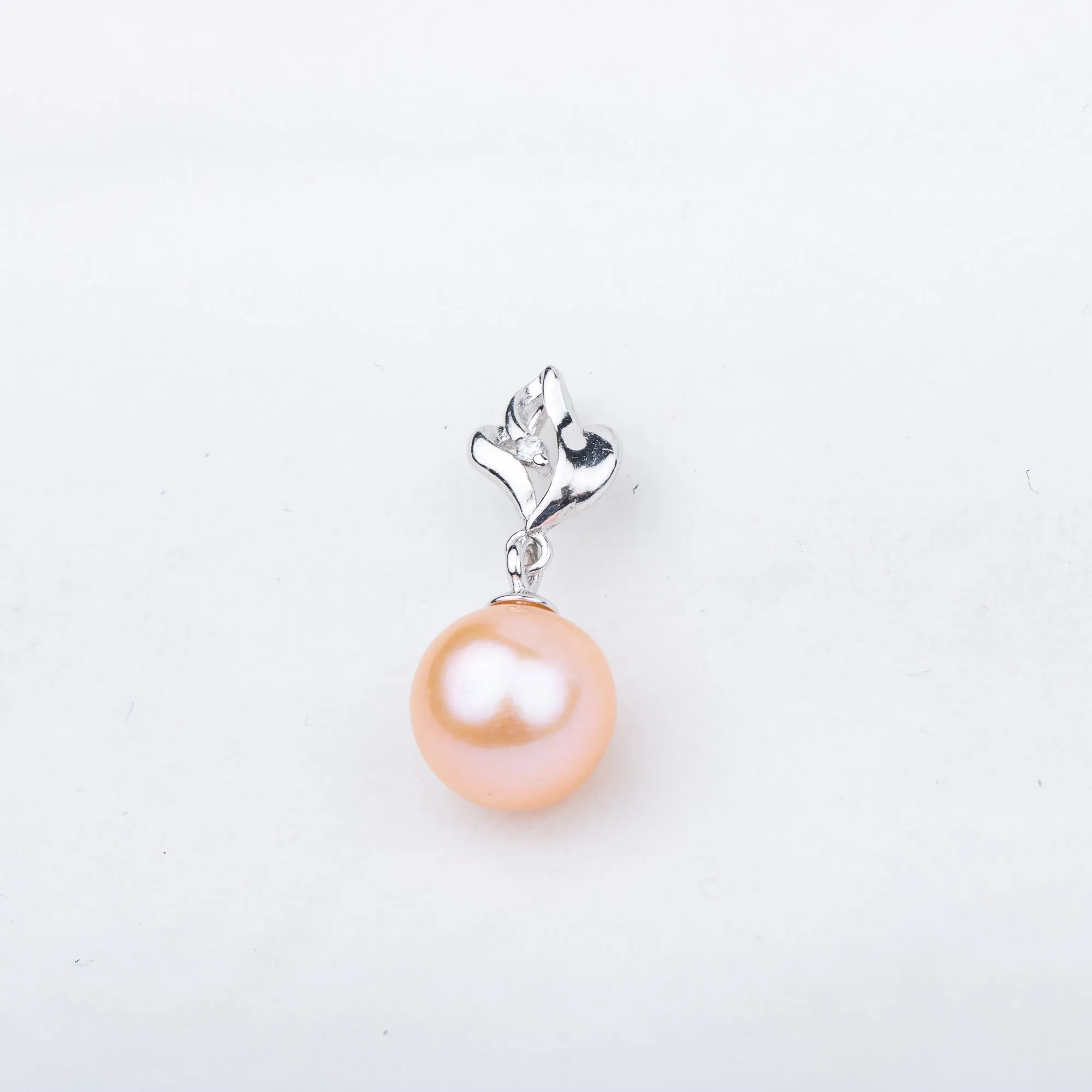 P010845 DIY 7-9mm Natural Freshwater pearl pendant accessory 925 sterling silver engagement jewelry necklace for women