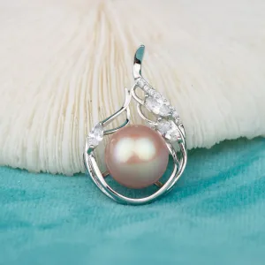 P060703 DIY 8-12mm Natural Freshwater pearl pendant accessory 925 sterling silver engagement jewelry necklace for women