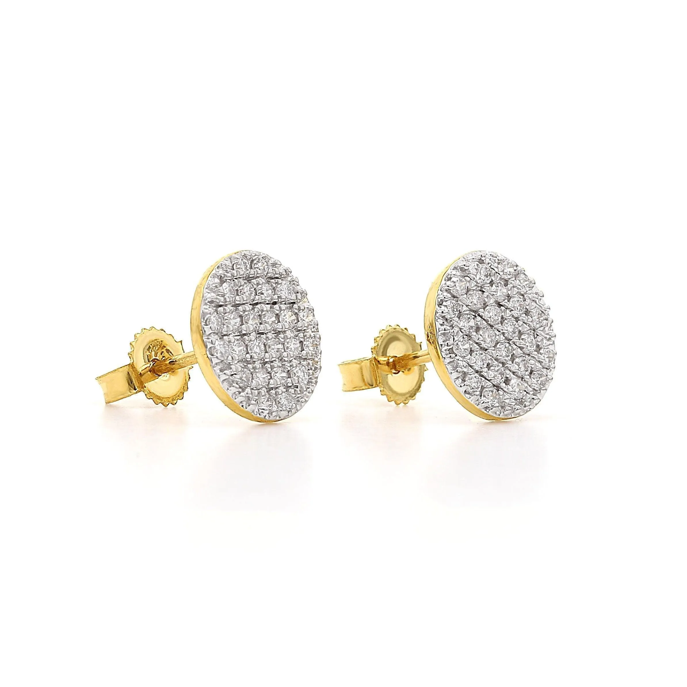 Patchwork Stud Earrings 1/3Ctw