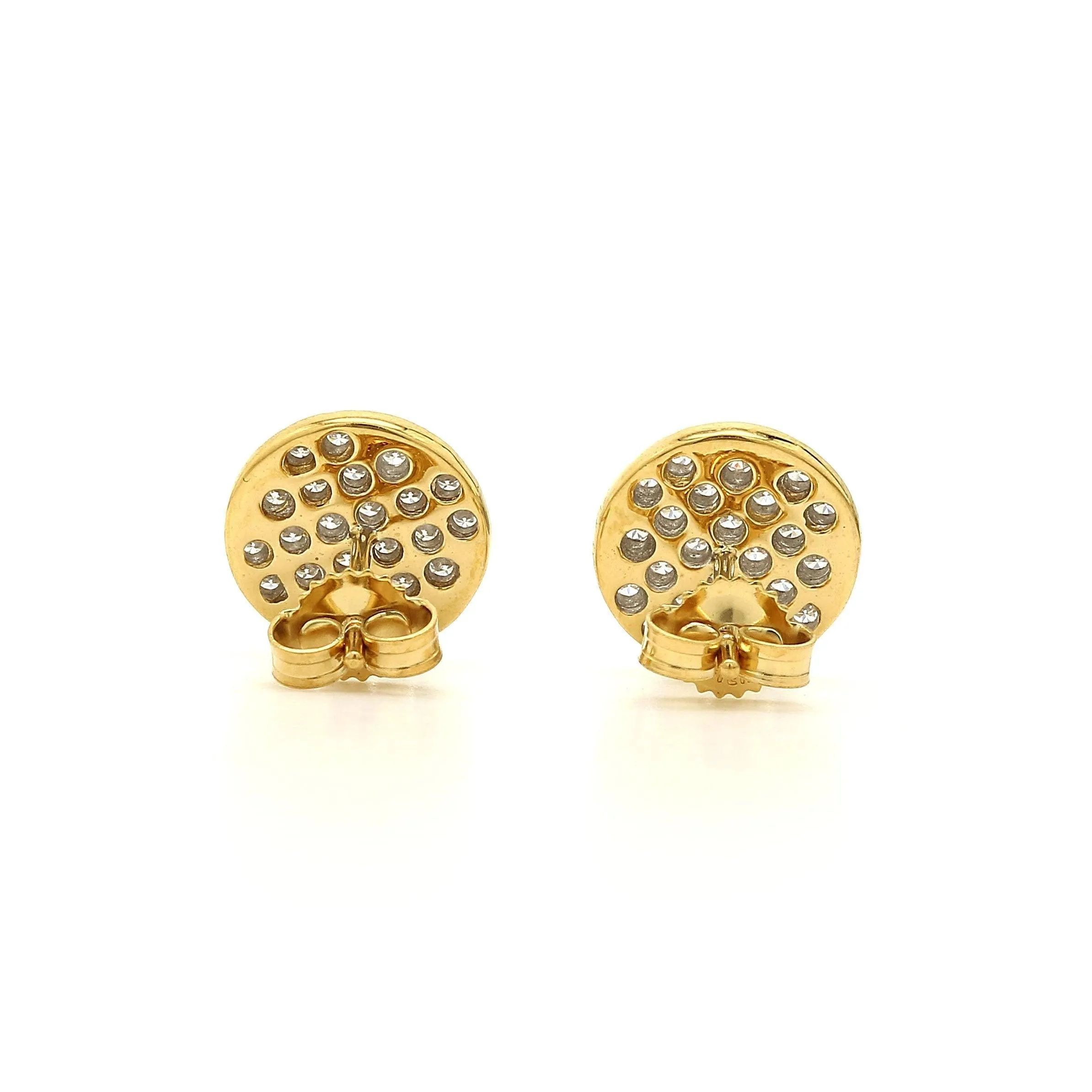 Patchwork Stud Earrings 1/3Ctw