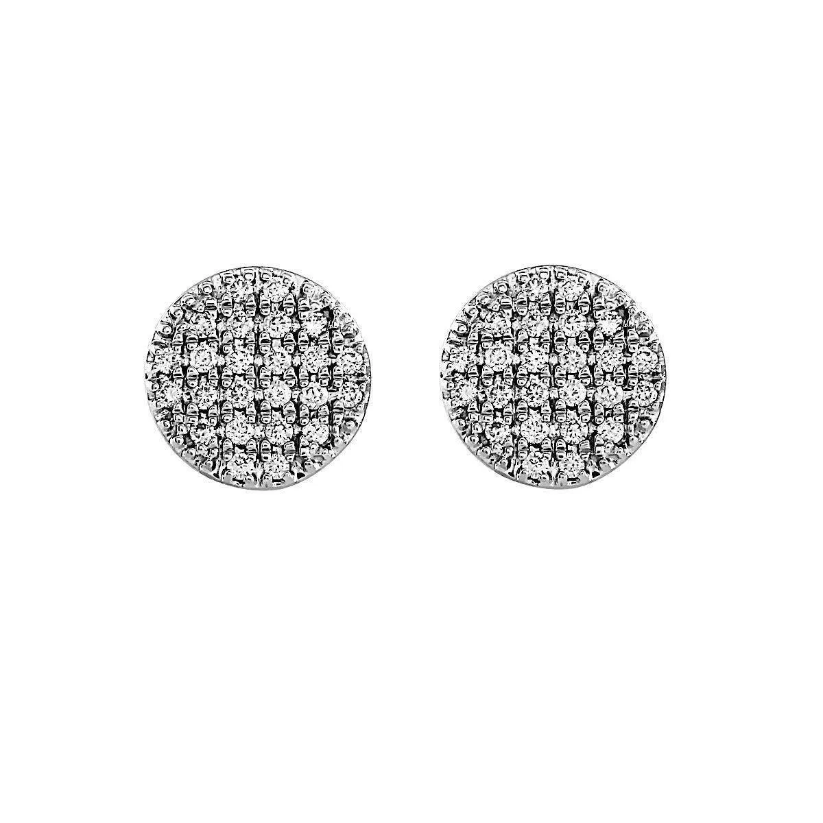 Patchwork Stud Earrings 1/3Ctw