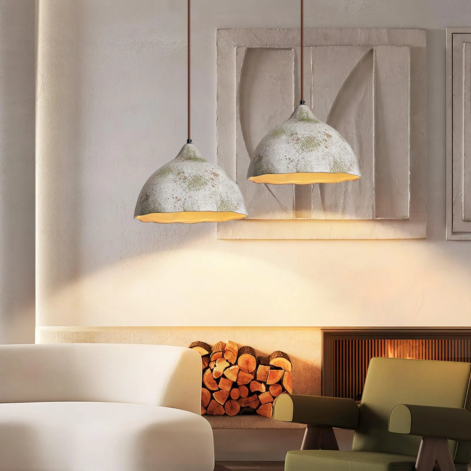 Pear Shape Ceramic Pendant Light