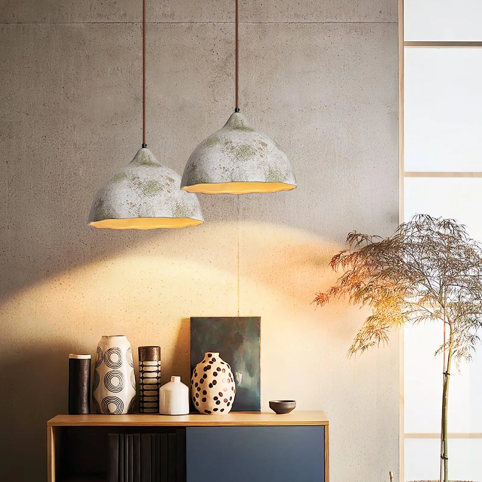 Pear Shape Ceramic Pendant Light