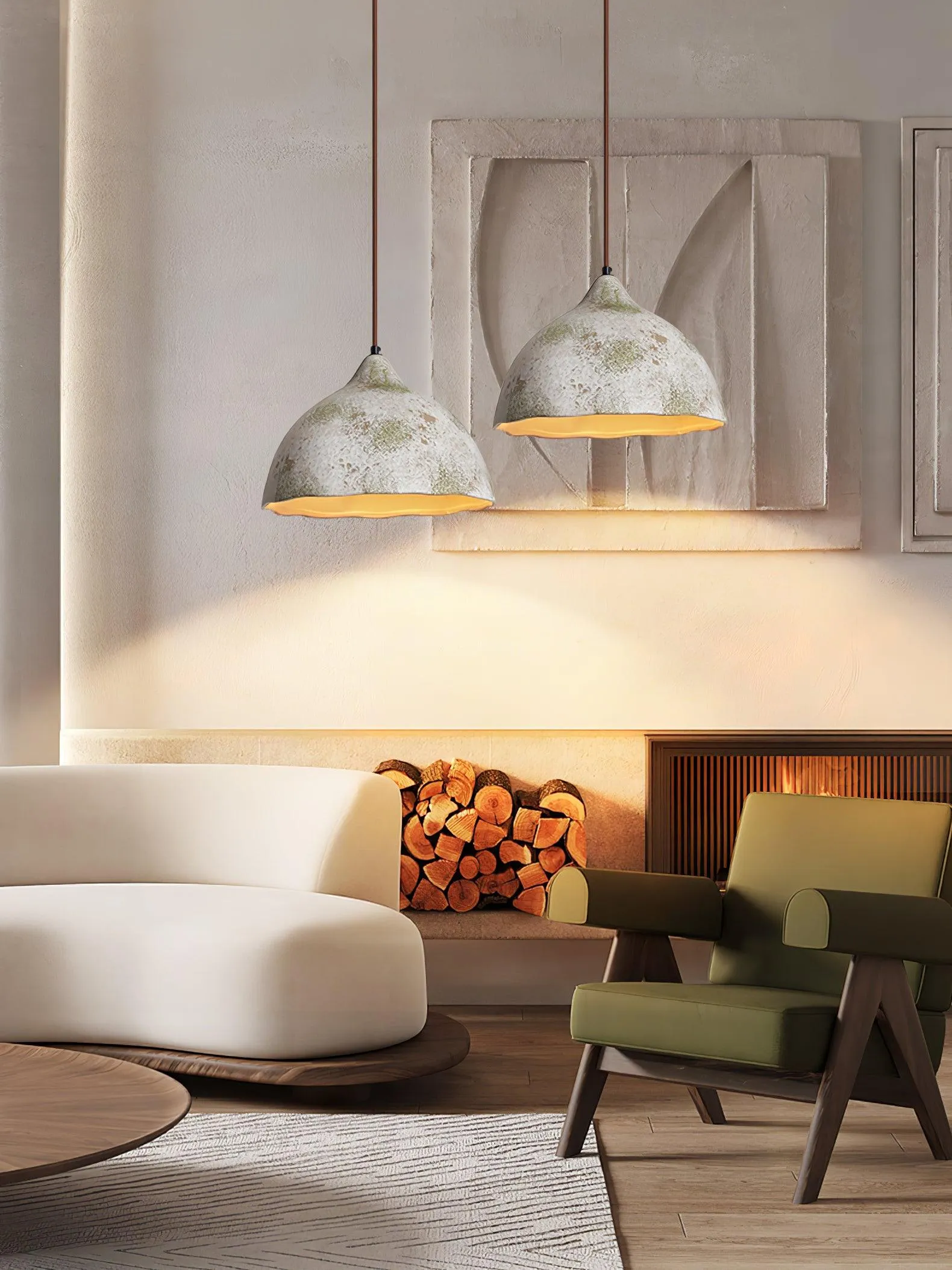 Pear Shape Ceramic Pendant Light