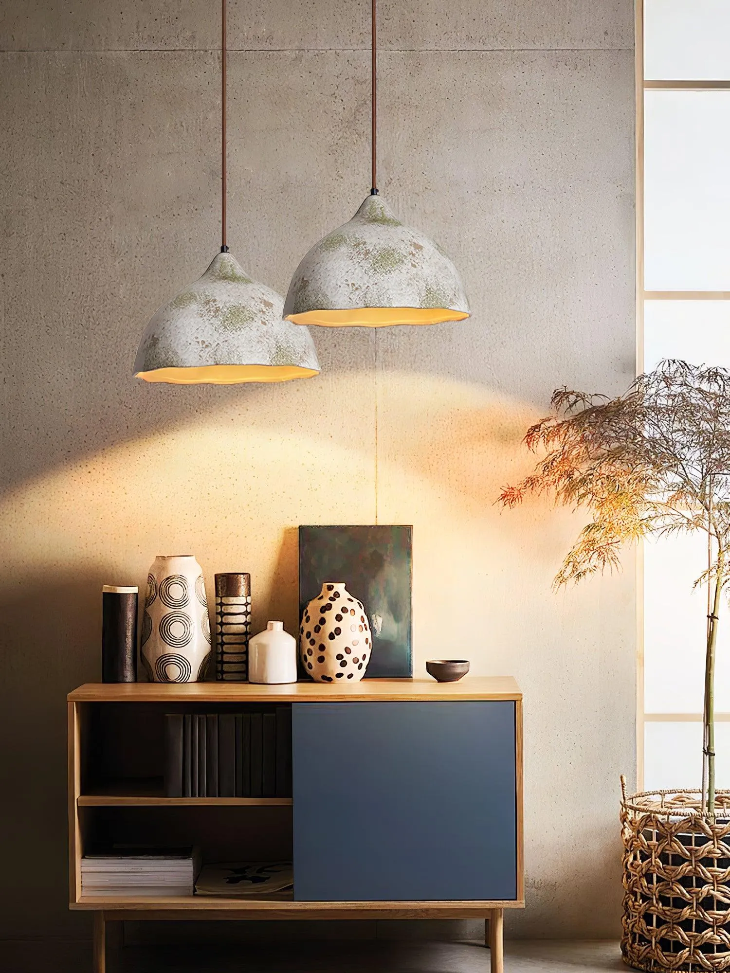 Pear Shape Ceramic Pendant Light