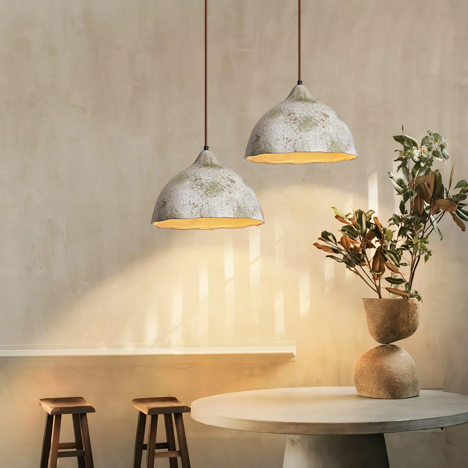 Pear Shape Ceramic Pendant Light