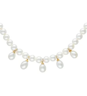 Pearl drops perlée necklace