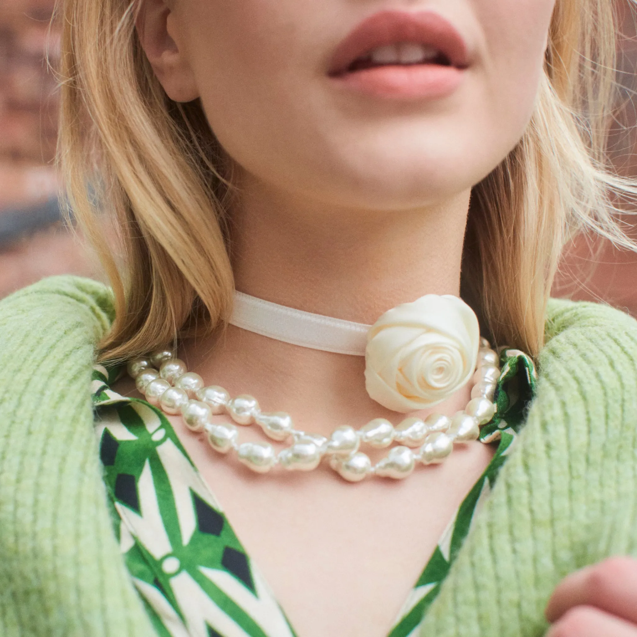 PEARL JACKIE DOUBLE ROW NECKLACE